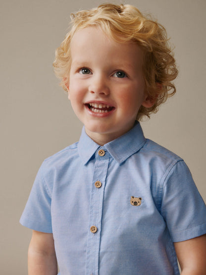 Dsiney Kidz - Blue Character Short Sleeve Oxford Shirt (3mths-7yrs) image 4