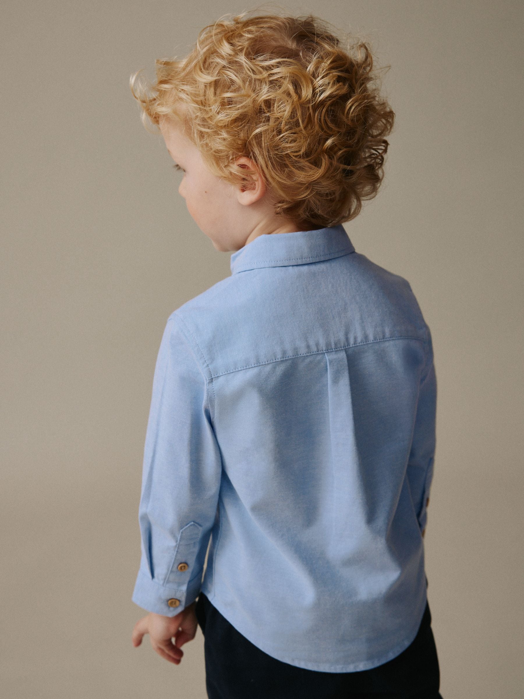 Dsiney Kidz - Mid Blue Character Long Sleeve Oxford Shirt (3mths-7yrs) image 3