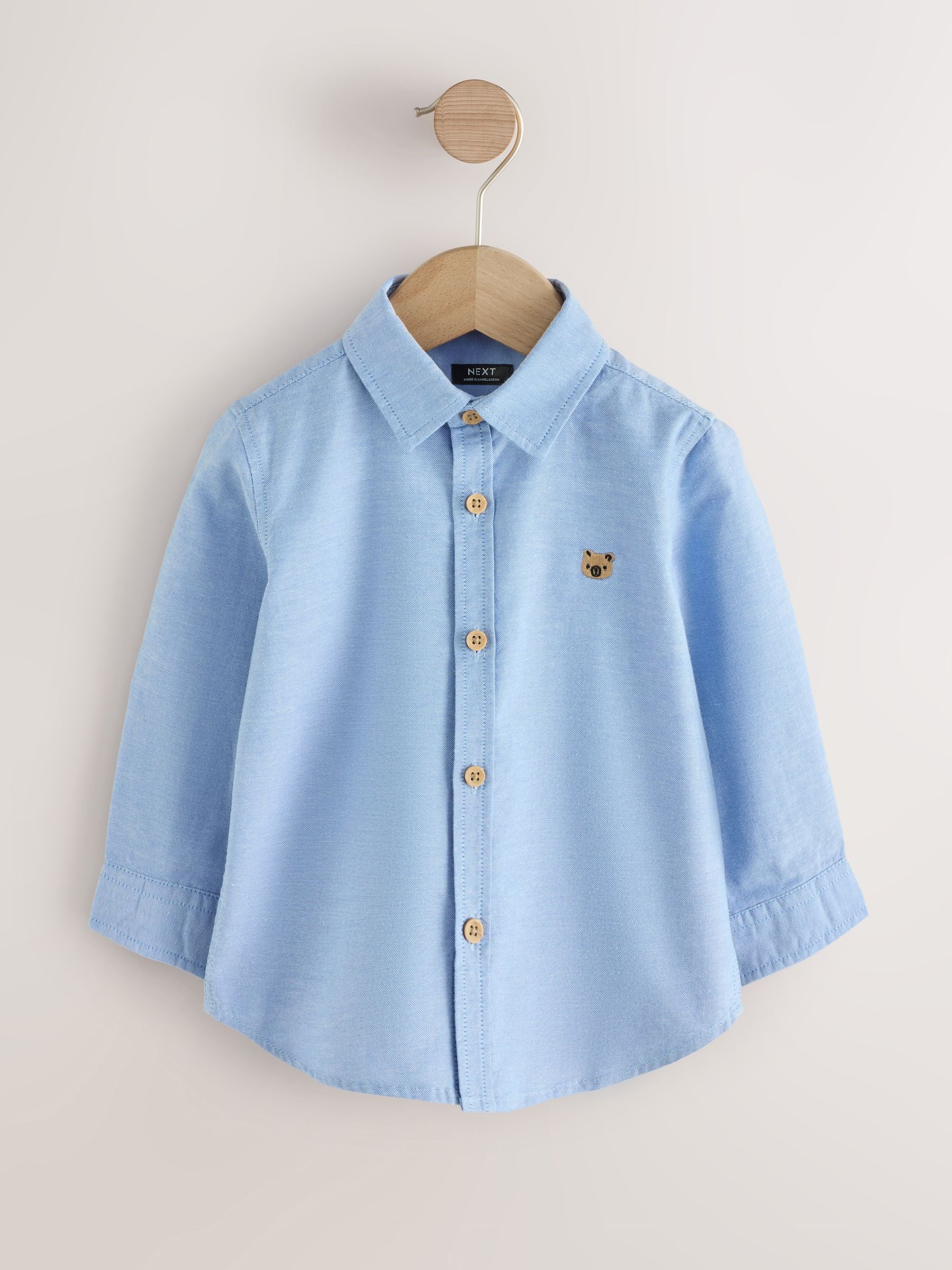 Dsiney Kidz - Mid Blue Character Long Sleeve Oxford Shirt (3mths-7yrs) image 4