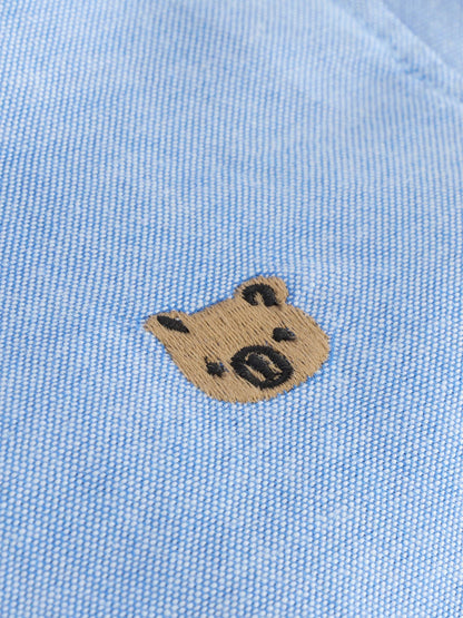 Dsiney Kidz - Mid Blue Character Long Sleeve Oxford Shirt (3mths-7yrs) image 7