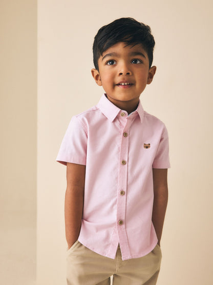 Dsiney Kidz - Pink Character Short Sleeve Oxford Shirt (3mths-7yrs) image 1