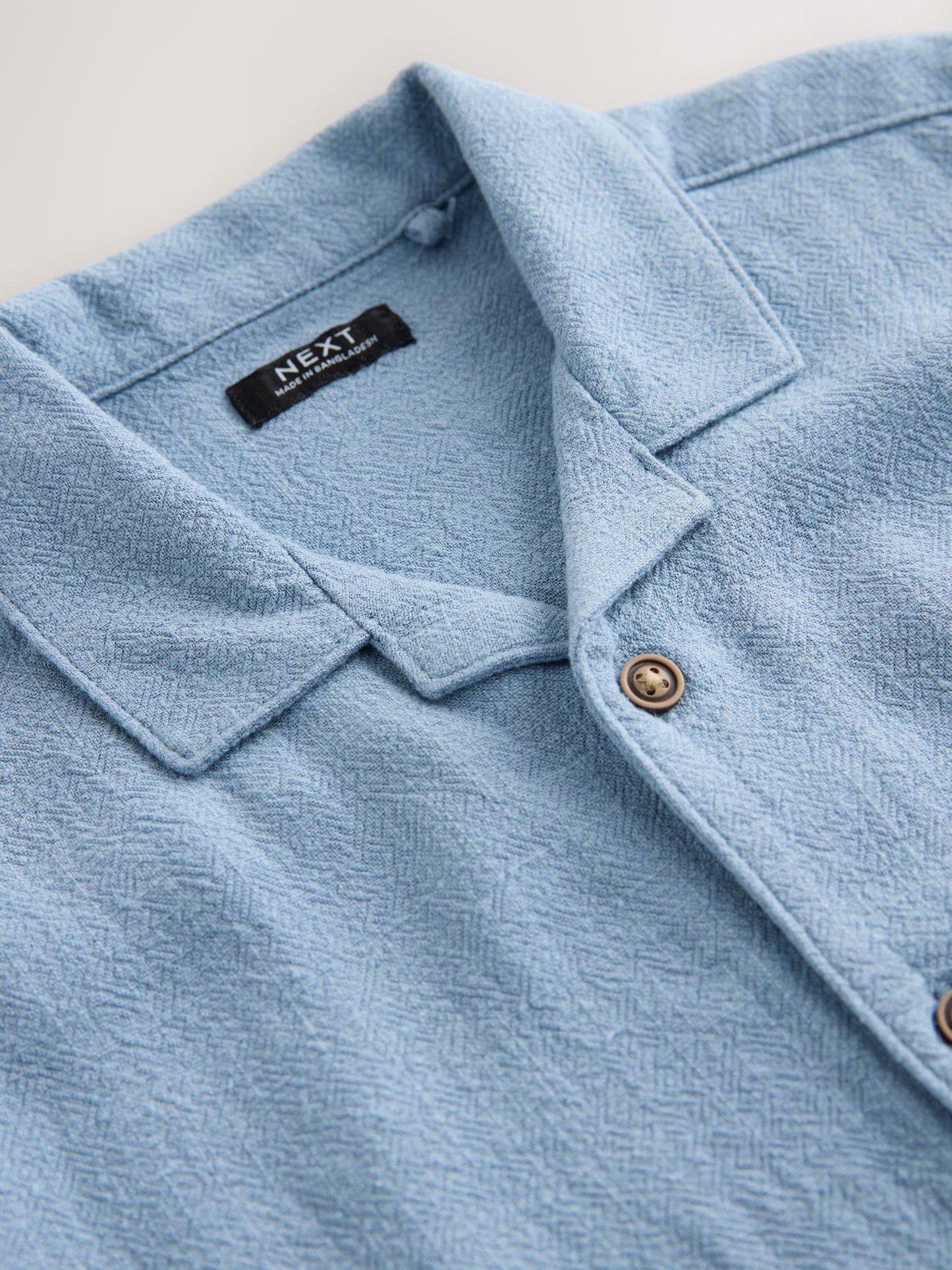Dsiney Kidz - Blue Short Sleeves Linen Blend Revere Collar Shirt (3mths-7yrs) image 7