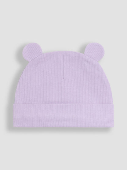 JoJo Maman Bébé Lilac 2- Pack Bear Ear Hats image 4