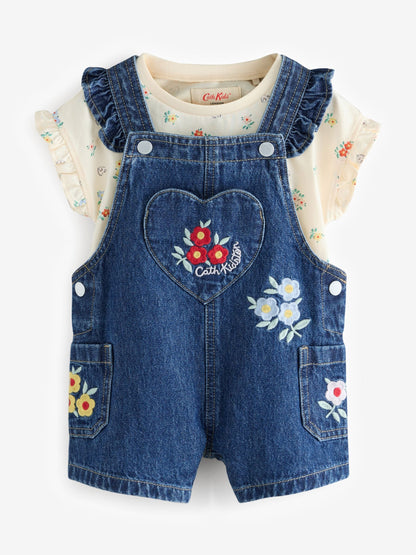 Denim Cath Kidston Floral Dungarees and Top Set (3mths-7yrs) image 8
