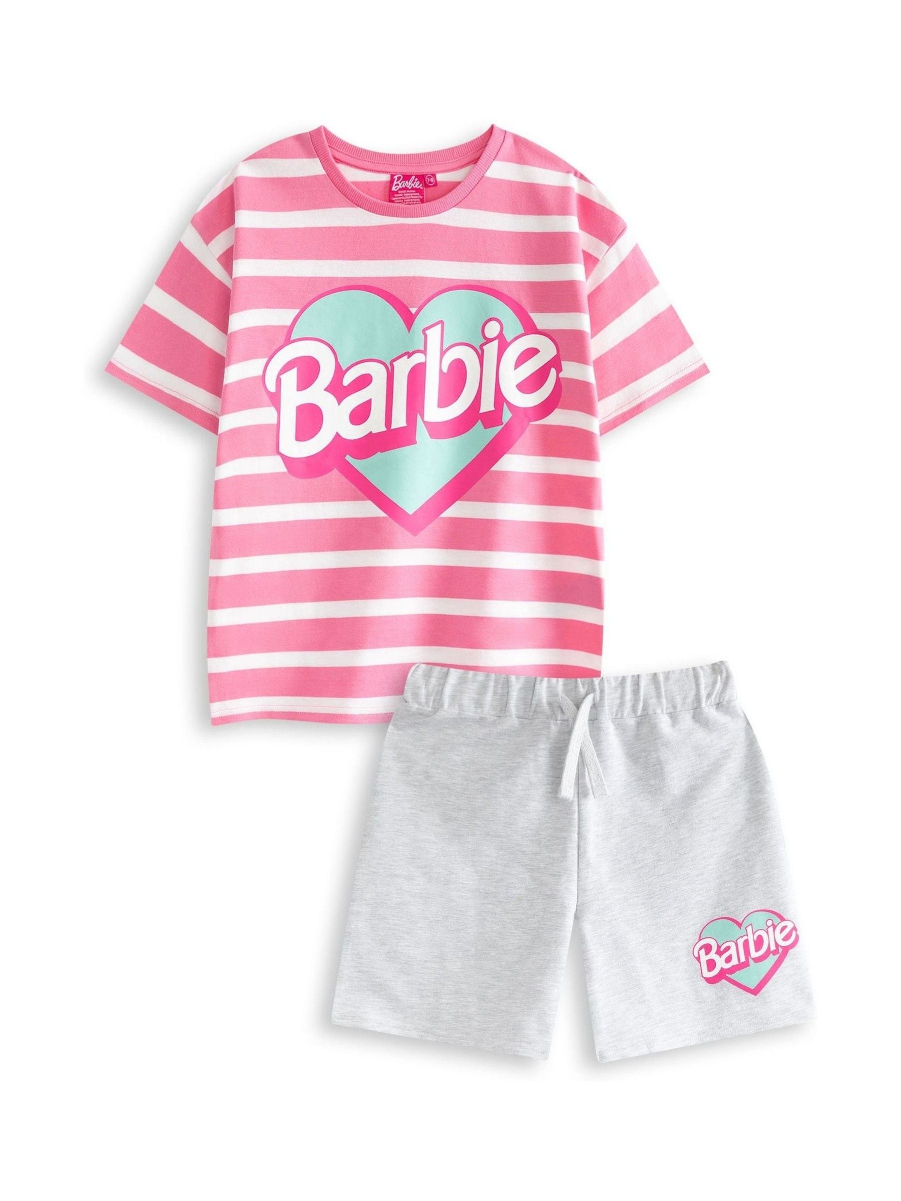 Dsiney Kidz - Vanilla Underground Pink Girls Barbie 100% Cotton T-Shirt and Shorts Set image 1