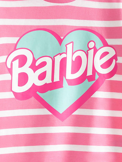 Dsiney Kidz - Vanilla Underground Pink Girls Barbie 100% Cotton T-Shirt and Shorts Set image 4