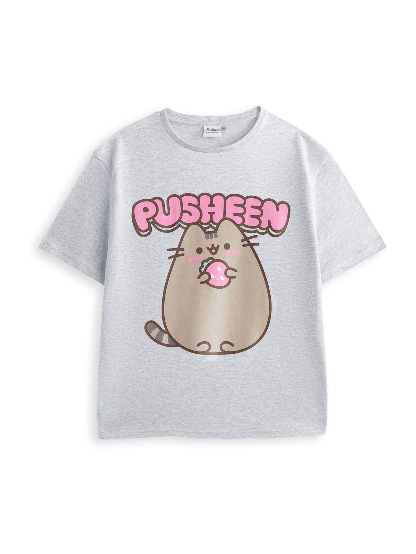 Dsiney Kidz - Vanilla Underground Grey Girls 100% Cotton Pusheen T-Shirt and Shorts Set image 2