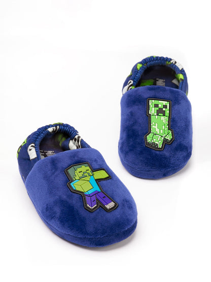 Vanilla Underground Blue Boys Minecraft Slippers image 2