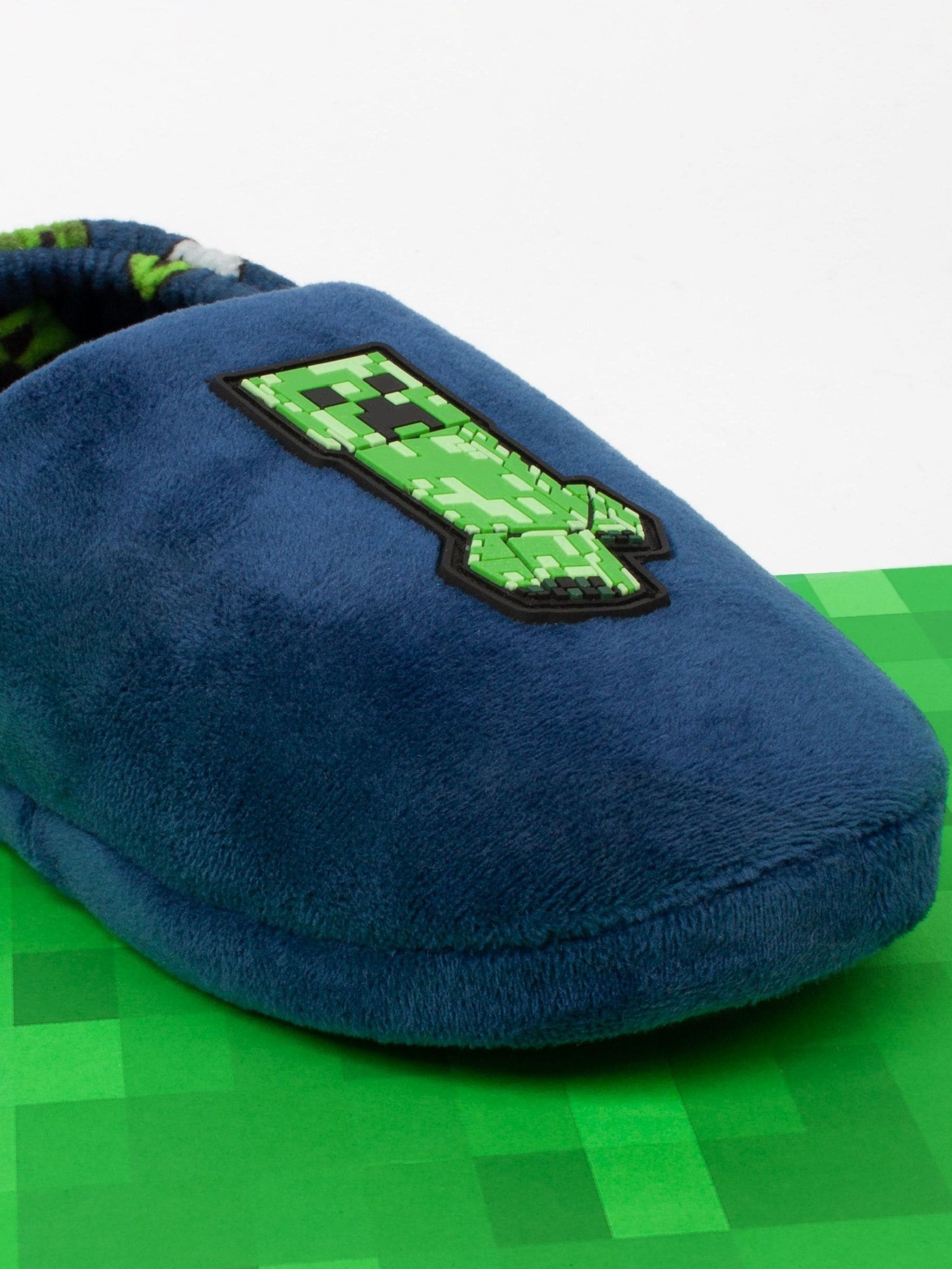 Vanilla Underground Blue Boys Minecraft Slippers image 4