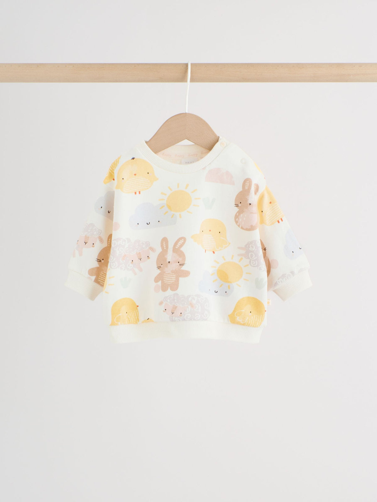 White Bunny Character Print Easter Sweat and Leggings Baby Set (0mths-2yrs) image 6