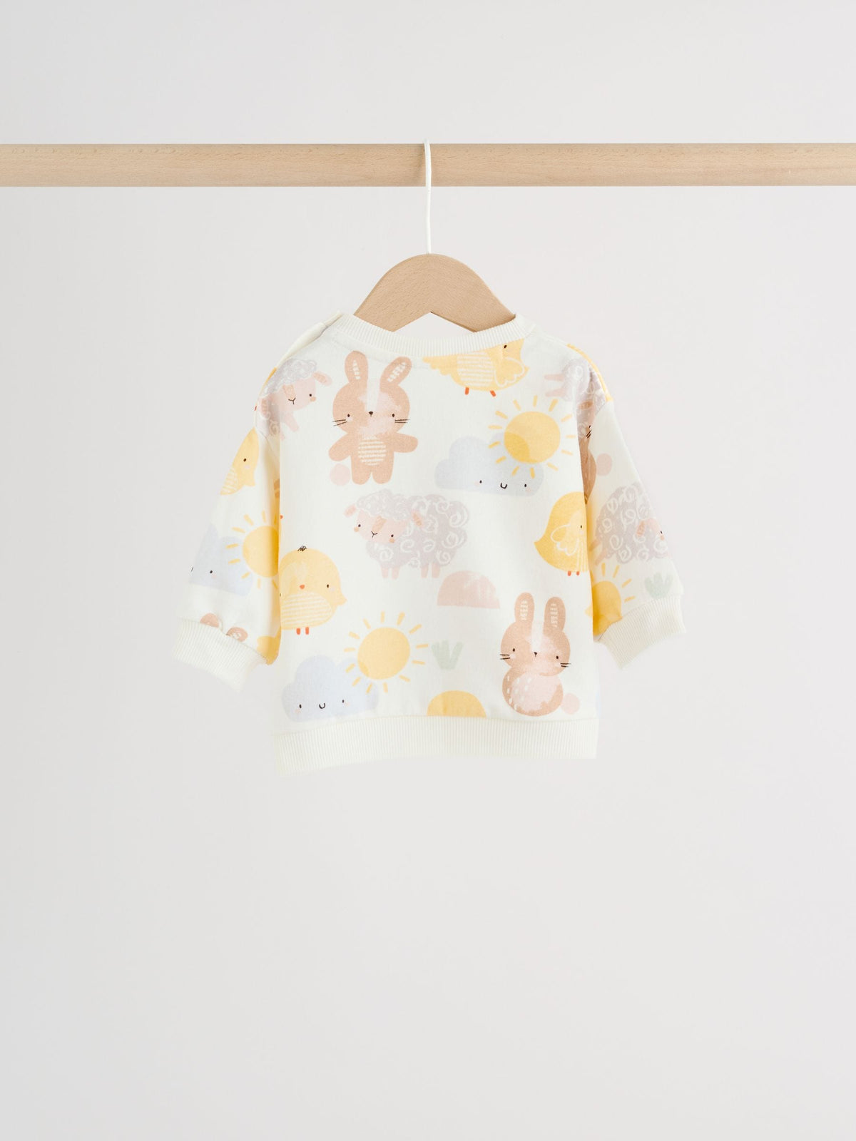 White Bunny Character Print Easter Sweat and Leggings Baby Set (0mths-2yrs) image 7