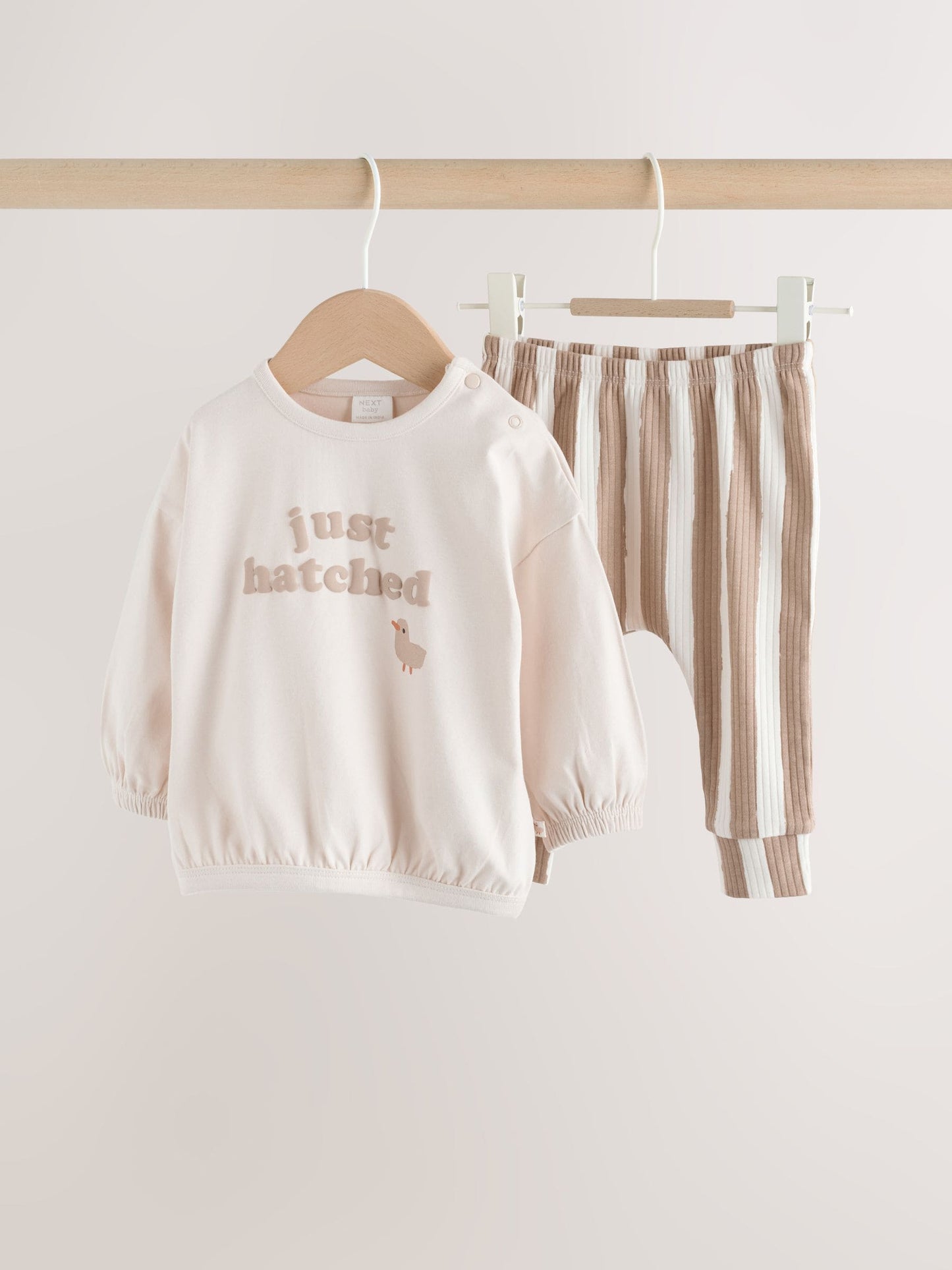 Neutral Just Hatched Baby Sweat and Leggings Set (0mths-2yrs) image 1
