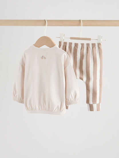 Neutral Just Hatched Baby Sweat and Leggings Set (0mths-2yrs) image 4