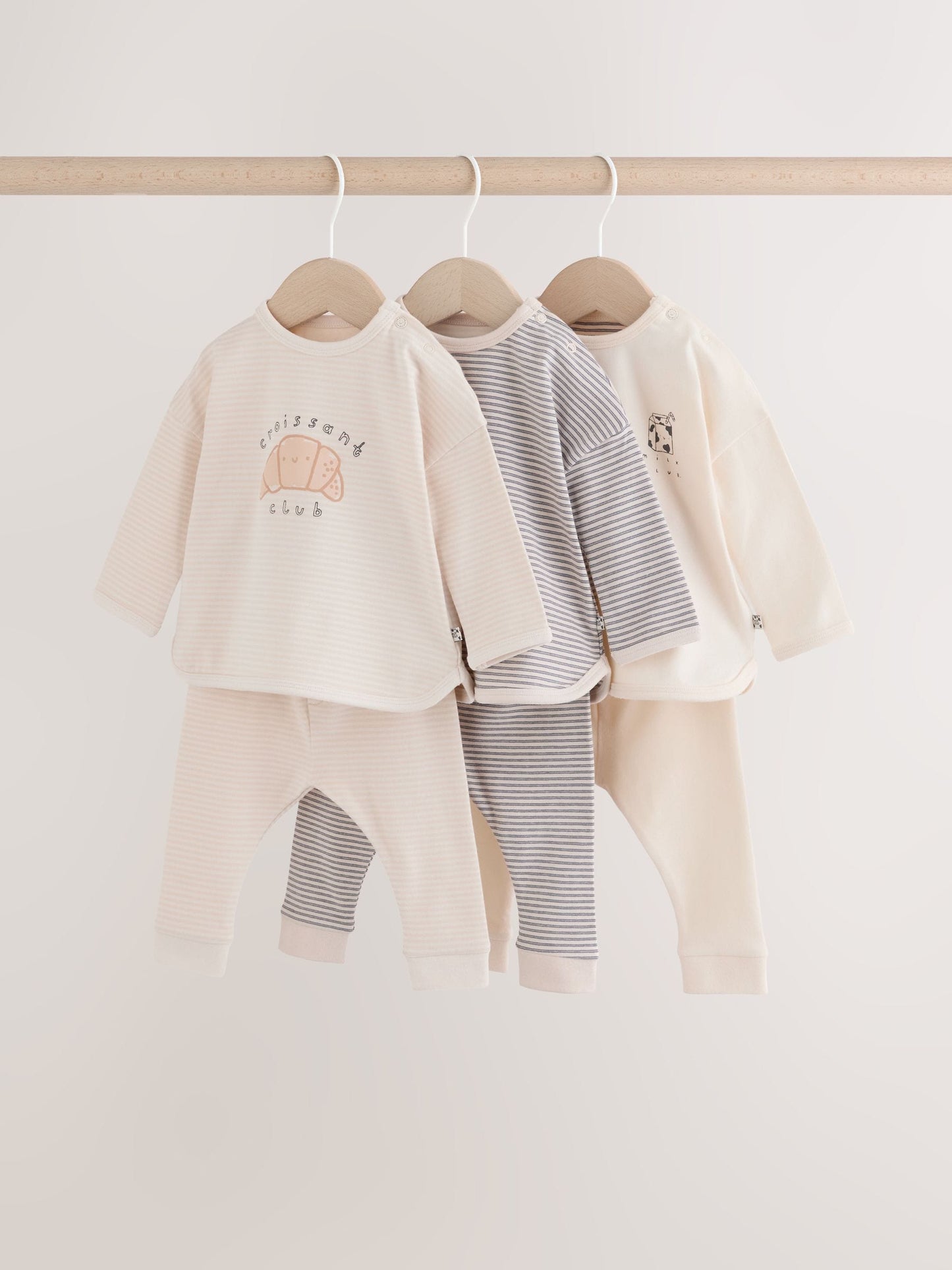 Neutral Brunch Club Baby Top & Leggings Set 6 Piece (0mths-2yrs) image 1