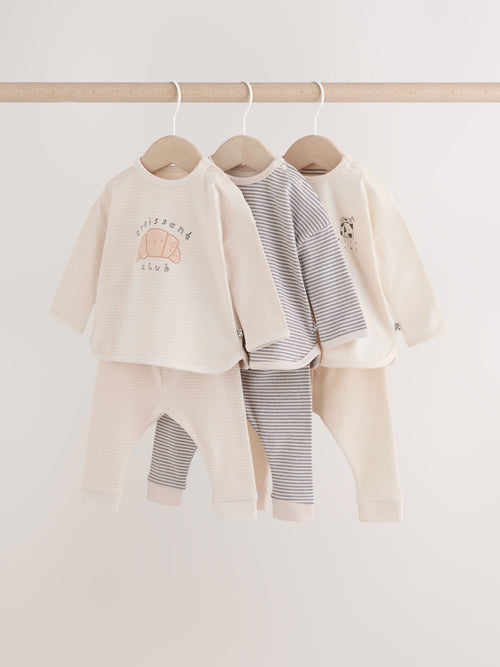 Dsiney Kidz - Neutral Brunch Club Baby Top & Leggings Set 6 Piece (0mths-2yrs) image 1