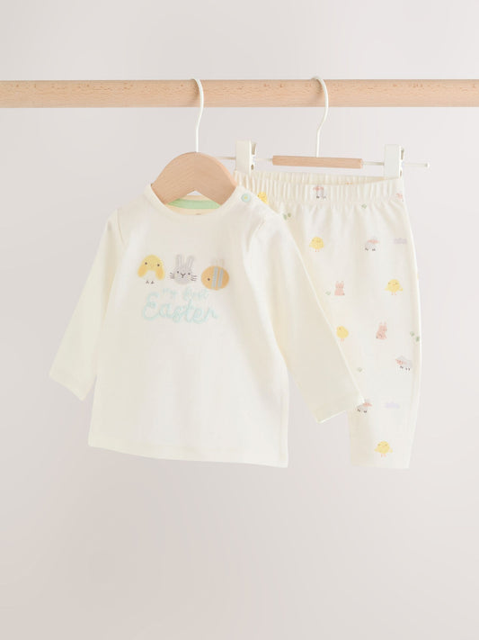 My First Easter White T-Shirt and Leggings Baby Set (0-18mths) image 1