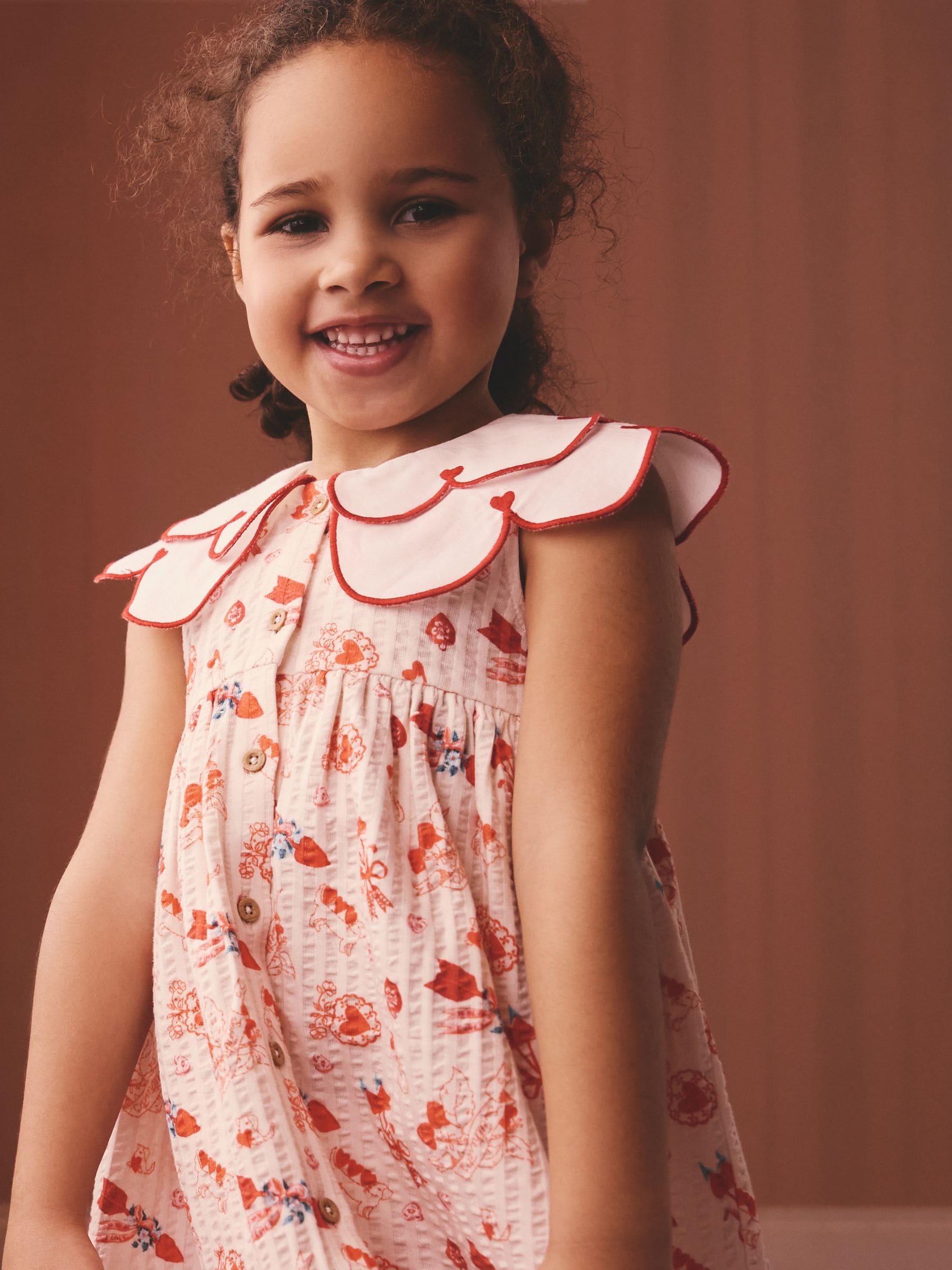 Red Cath Kidston Collared Dress (3mths-7yrs) image 1