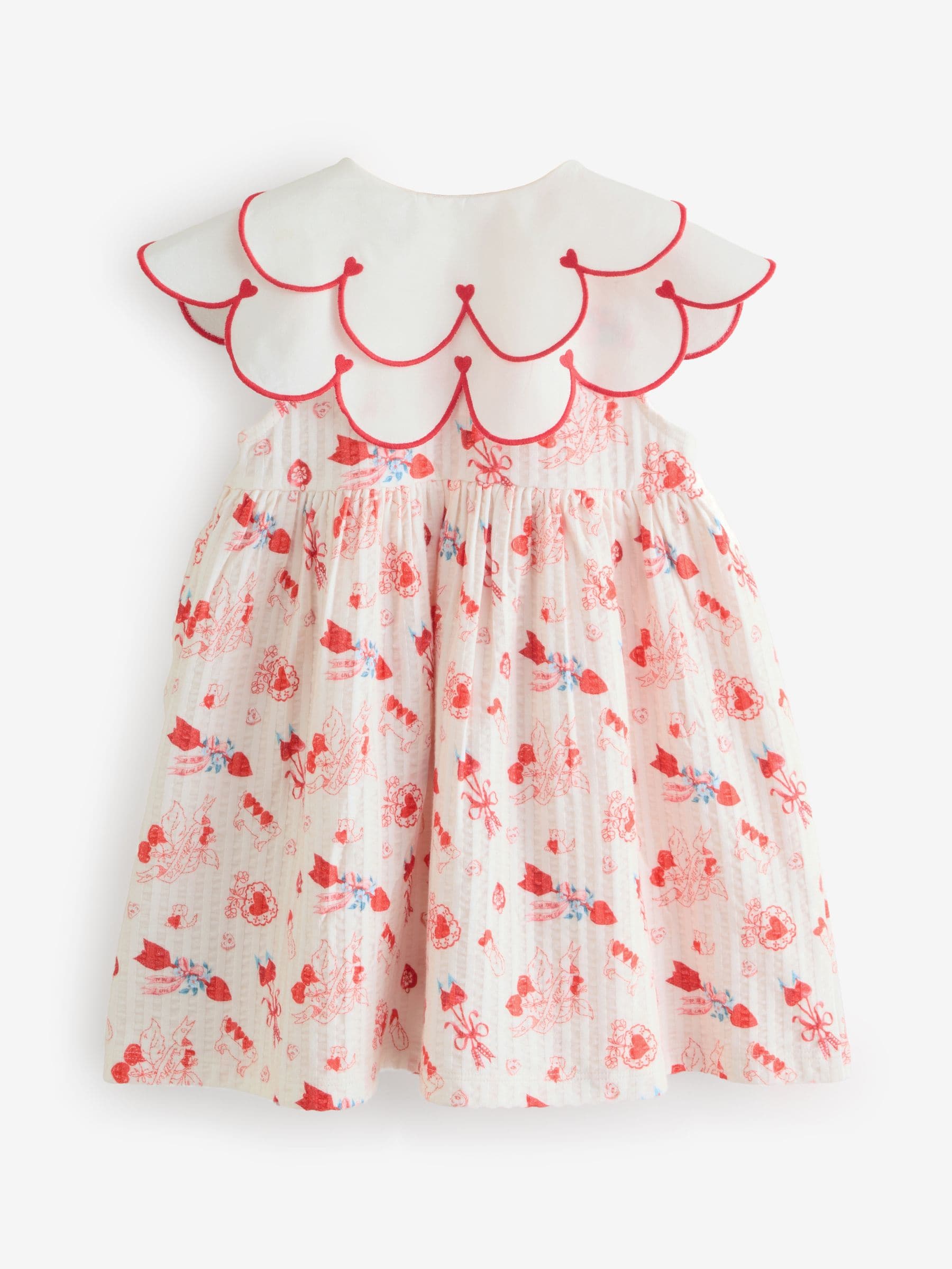 Red Cath Kidston Collared Dress (3mths-7yrs) image 10