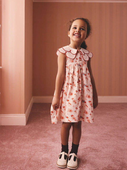 Red Cath Kidston Collared Dress (3mths-7yrs) image 2