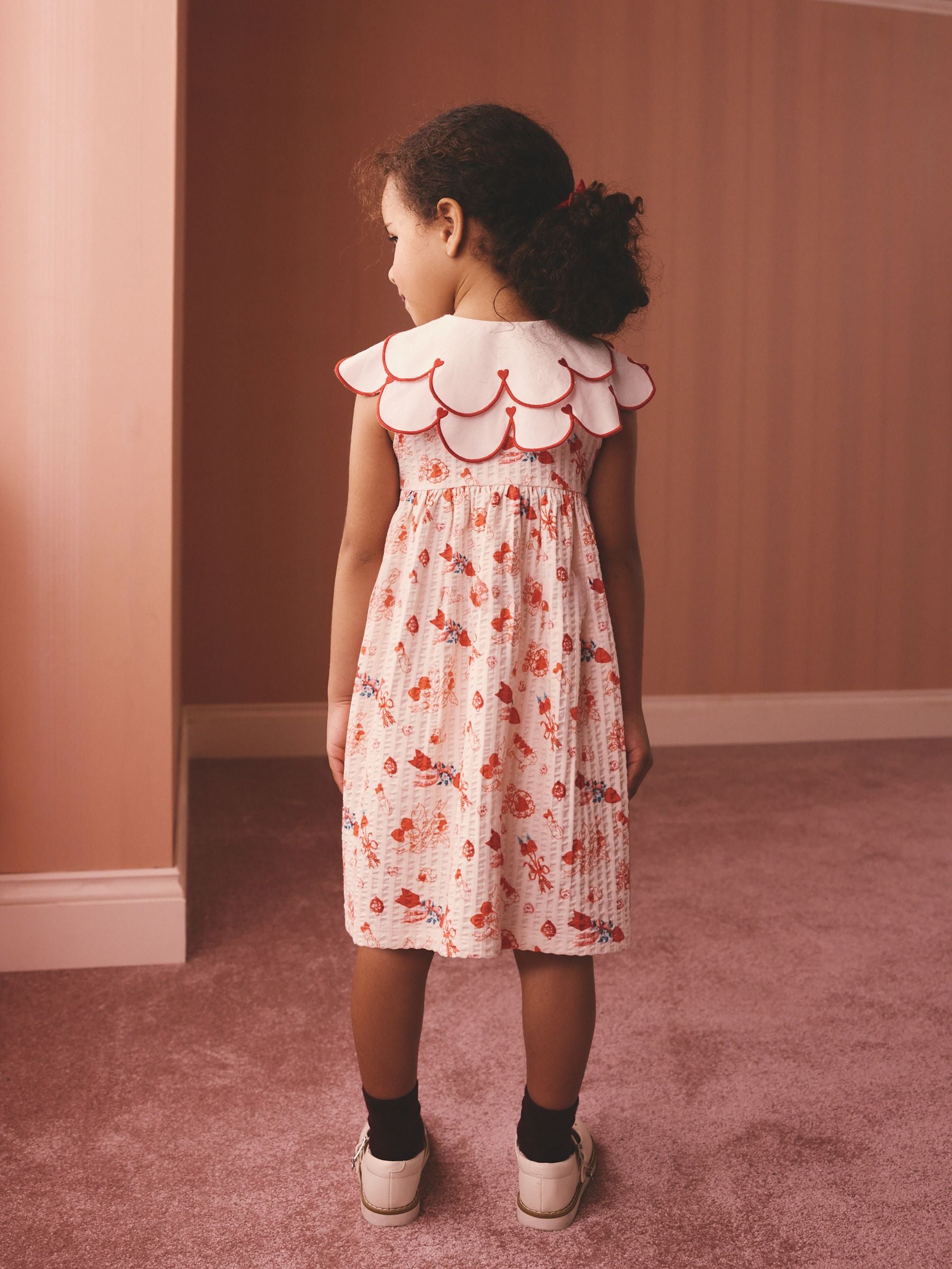 Red Cath Kidston Collared Dress (3mths-7yrs) image 4