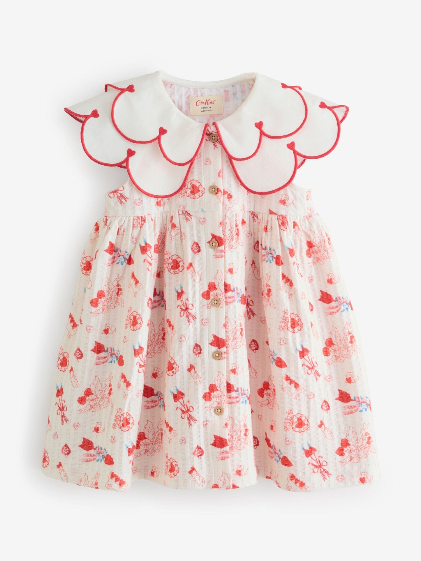 Red Cath Kidston Collared Dress (3mths-7yrs) image 9