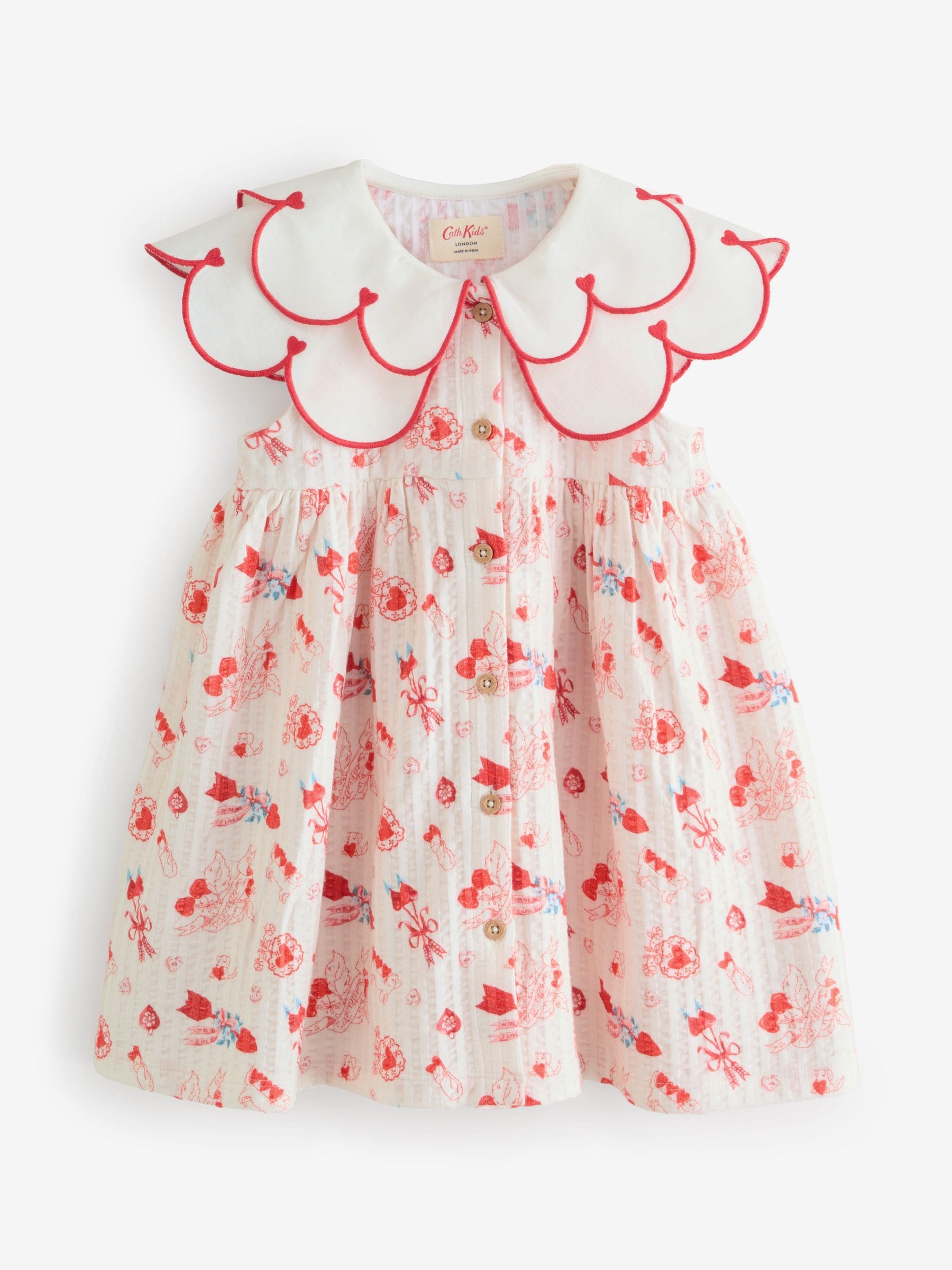 Red Cath Kidston Collared Dress (3mths-7yrs) image 9