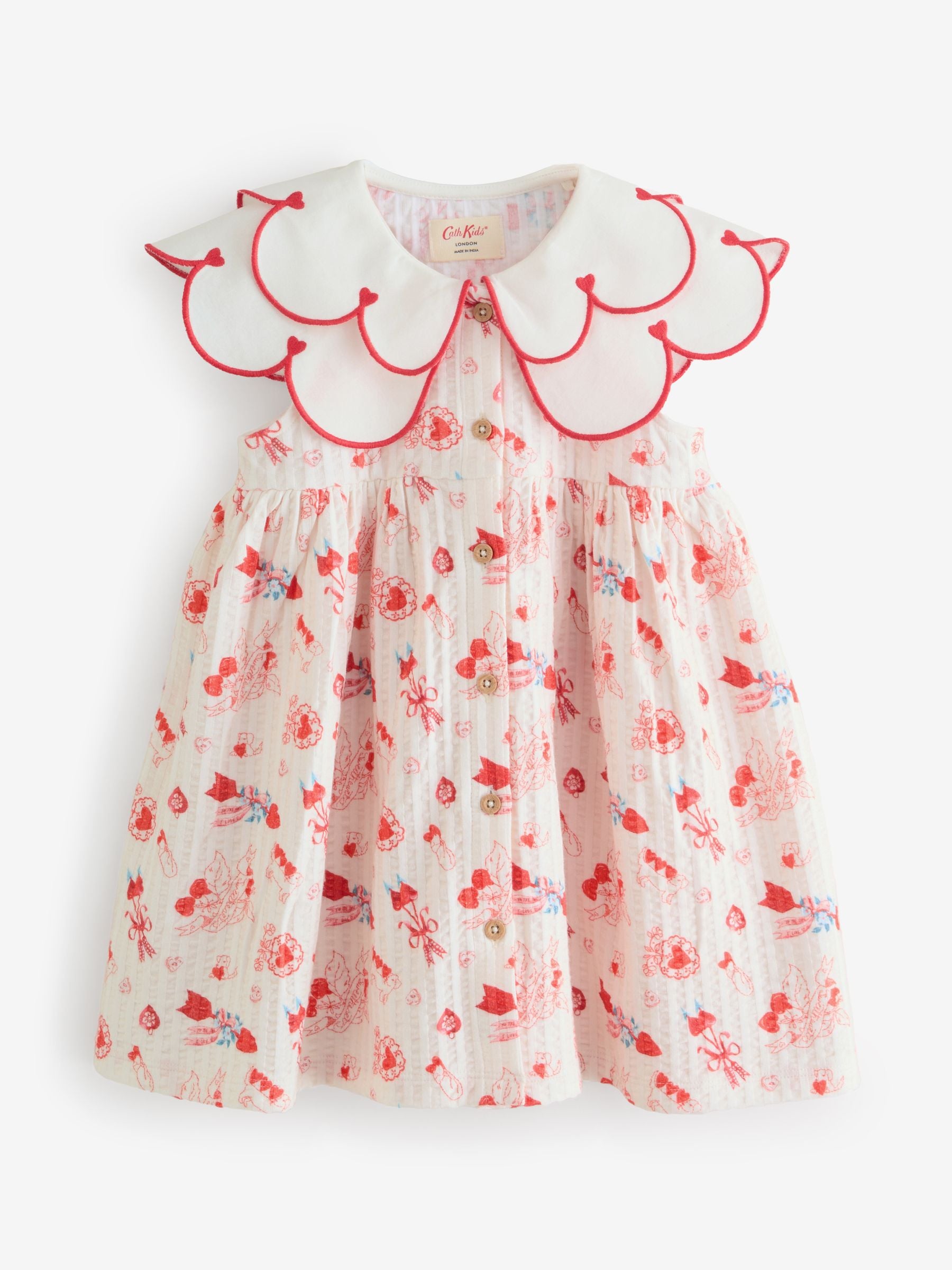 Red Cath Kidston Collared Dress (3mths-7yrs) image 9