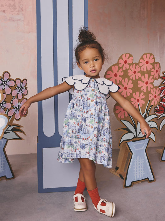 Blue Cath Kidston Collared Dress (3mths-7yrs) image 2