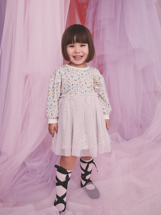 Cath Kidston Tokidoki Floral Mesh Sweat Dress (3mths-7yrs) image 1