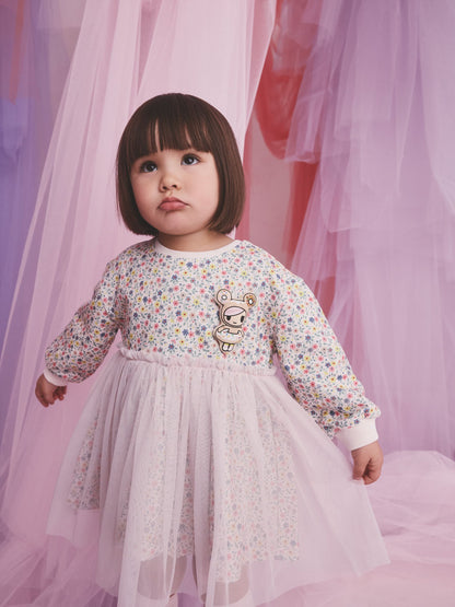 Cath Kidston Tokidoki Floral Mesh Sweat Dress (3mths-7yrs) image 3