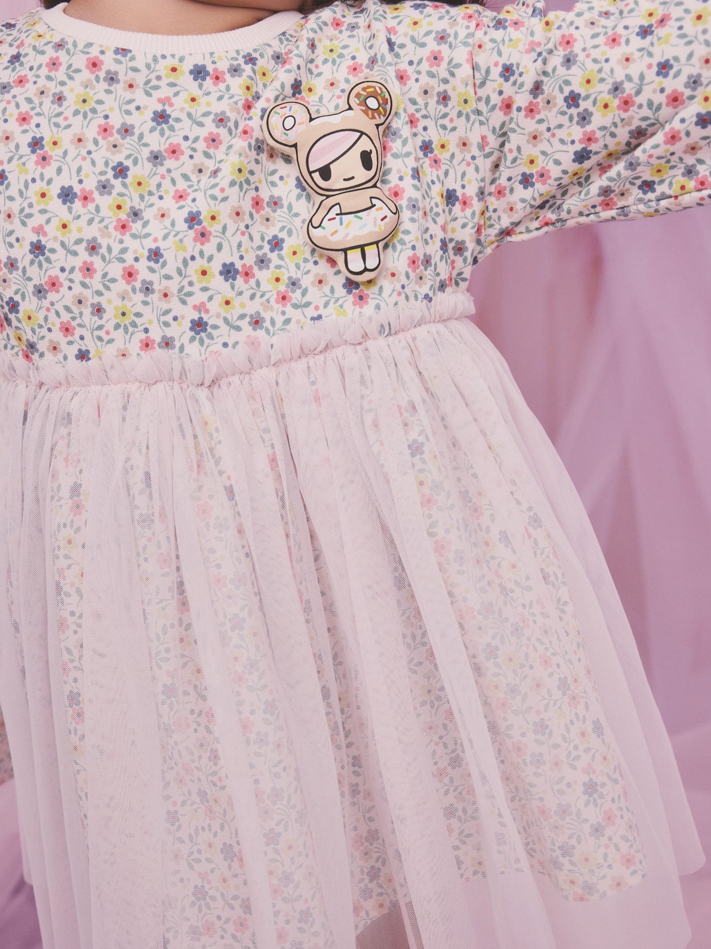 Cath Kidston Tokidoki Floral Mesh Sweat Dress (3mths-7yrs) image 7