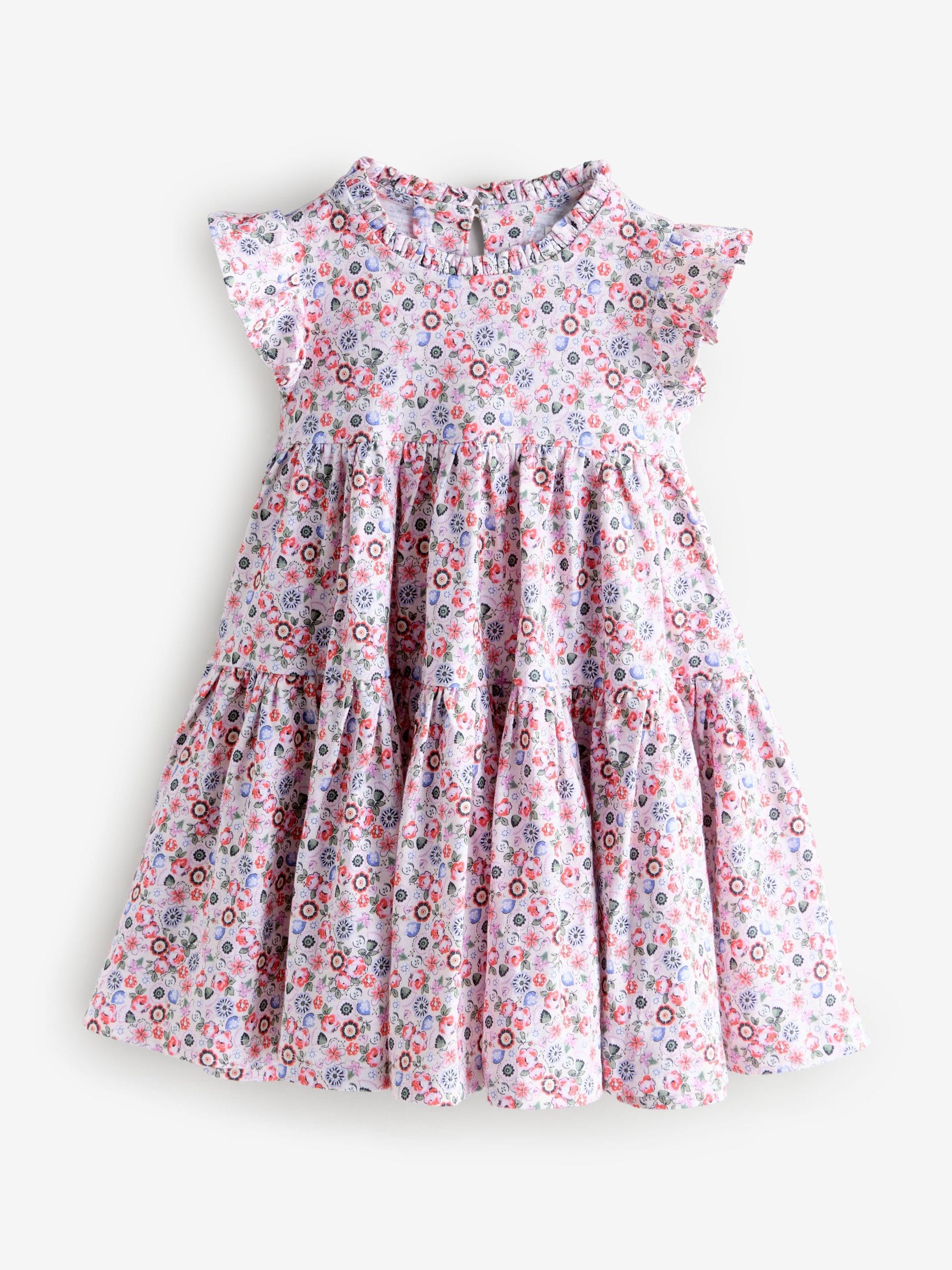 Green Floral Cath Kidston Tiered Jersey Dress (3mths-7yrs) image 6