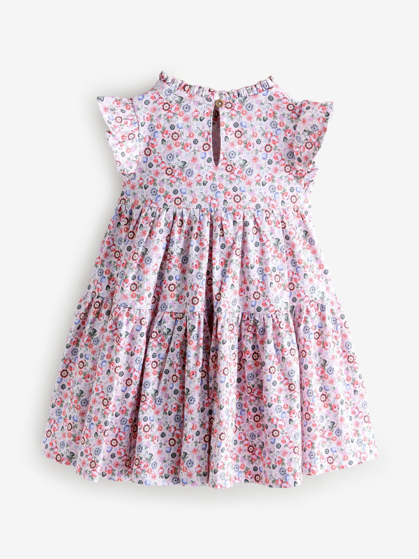 Green Floral Cath Kidston Tiered Jersey Dress (3mths-7yrs) image 7