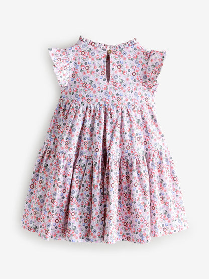 Green Floral Cath Kidston Tiered Jersey Dress (3mths-7yrs) image 7