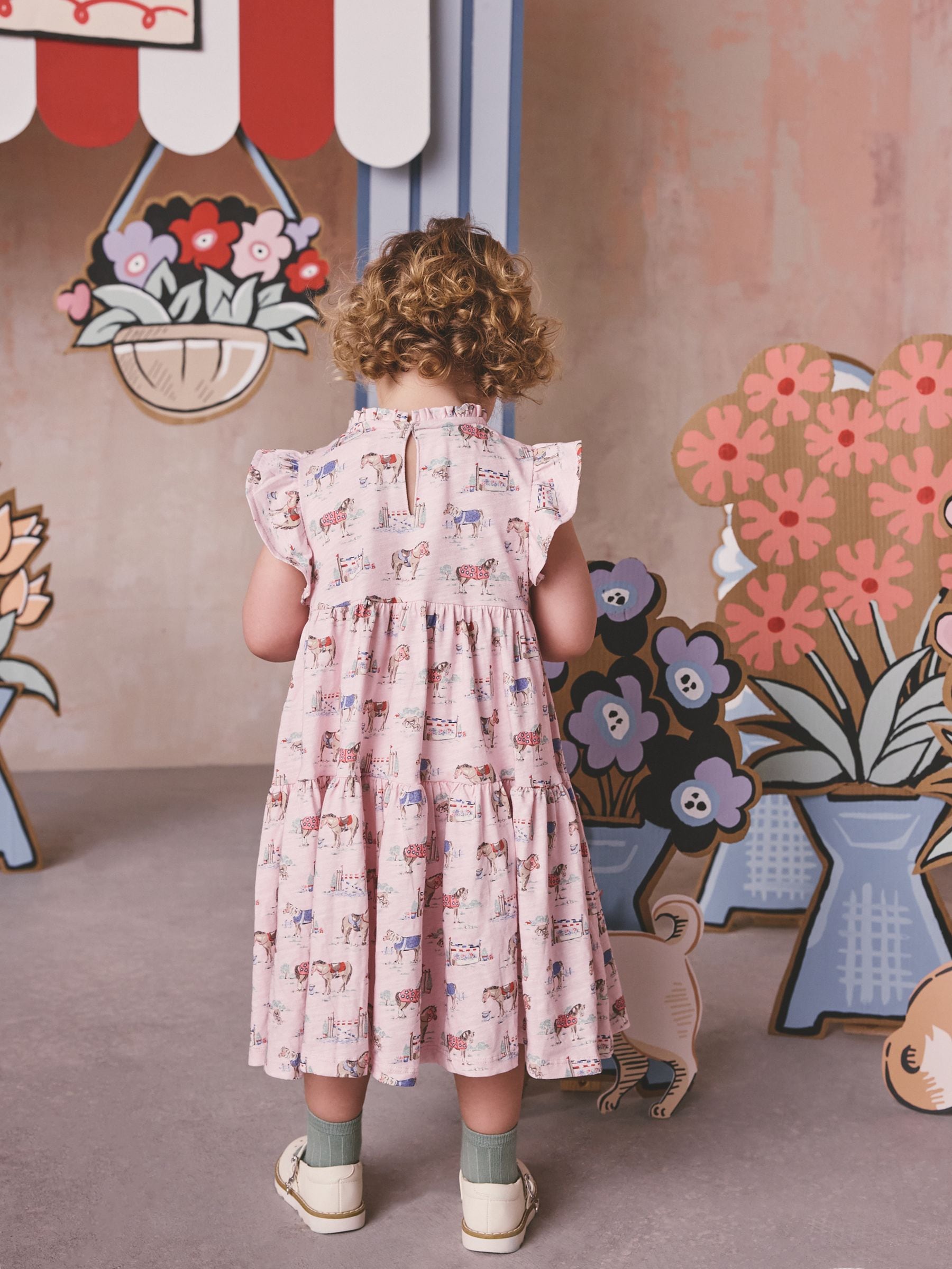 Pink Cath Kidston Tiered Jersey Dress (3mths-7yrs) image 4