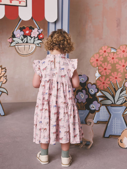 Pink Cath Kidston Tiered Jersey Dress (3mths-7yrs) image 4