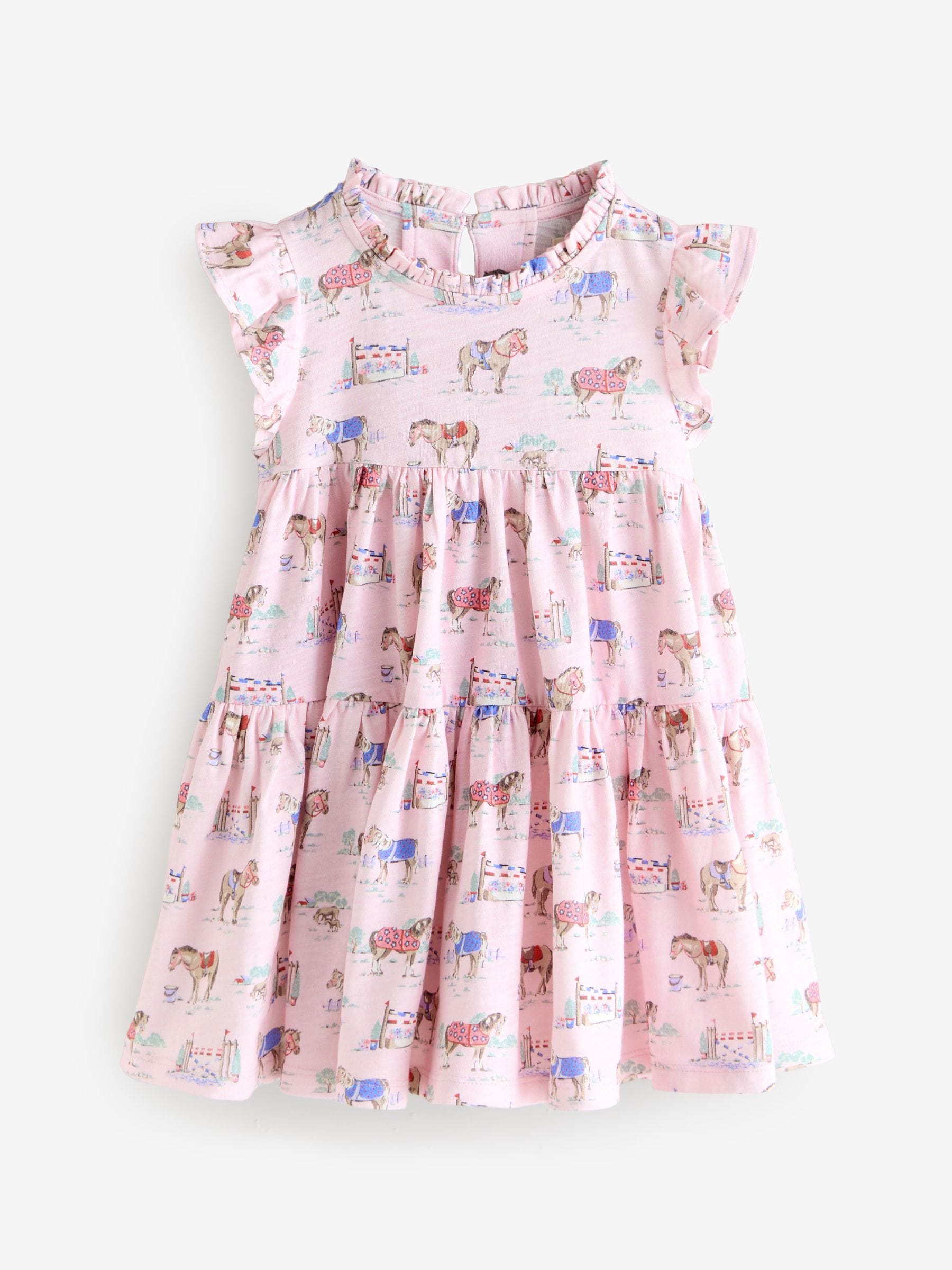 Pink Cath Kidston Tiered Jersey Dress (3mths-7yrs) image 5
