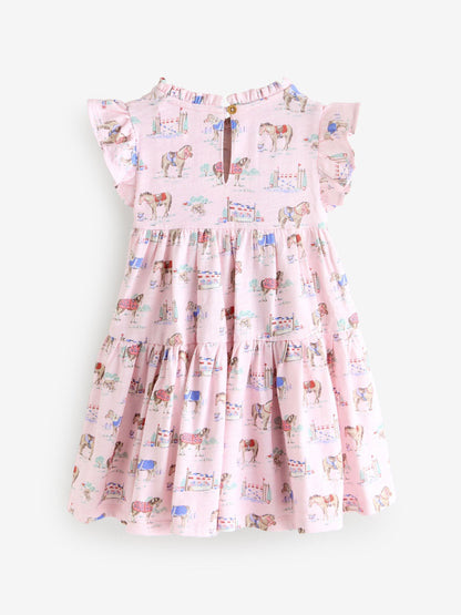 Pink Cath Kidston Tiered Jersey Dress (3mths-7yrs) image 6