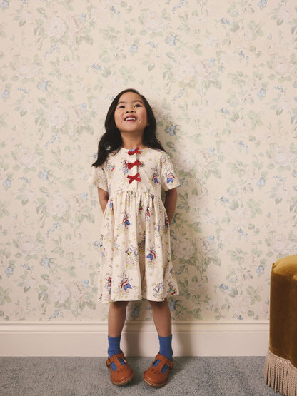 Cream Cath Kidston Bow Dress (3mths-7yrs) image 4