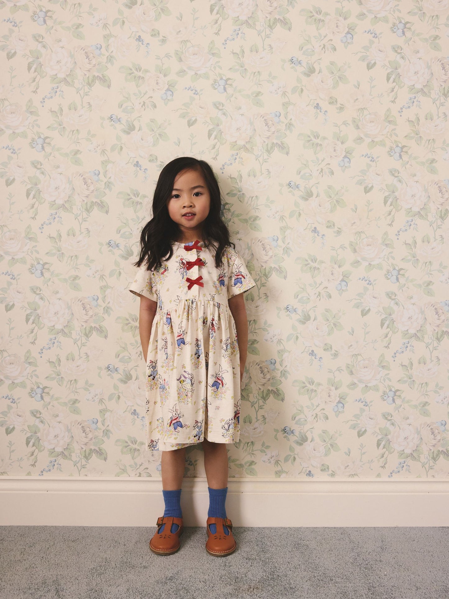 Cream Cath Kidston Bow Dress (3mths-7yrs) image 6