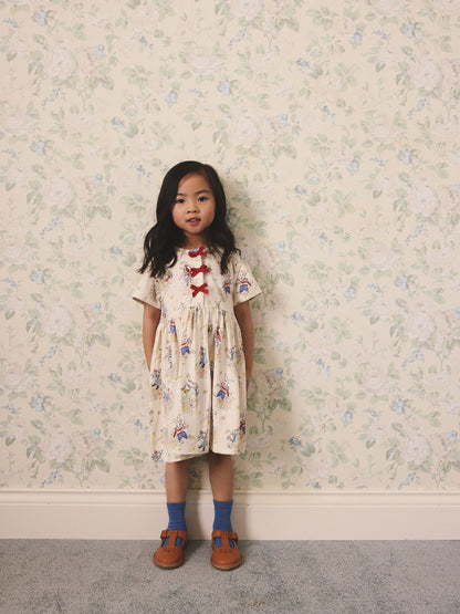 Cream Cath Kidston Bow Dress (3mths-7yrs) image 6