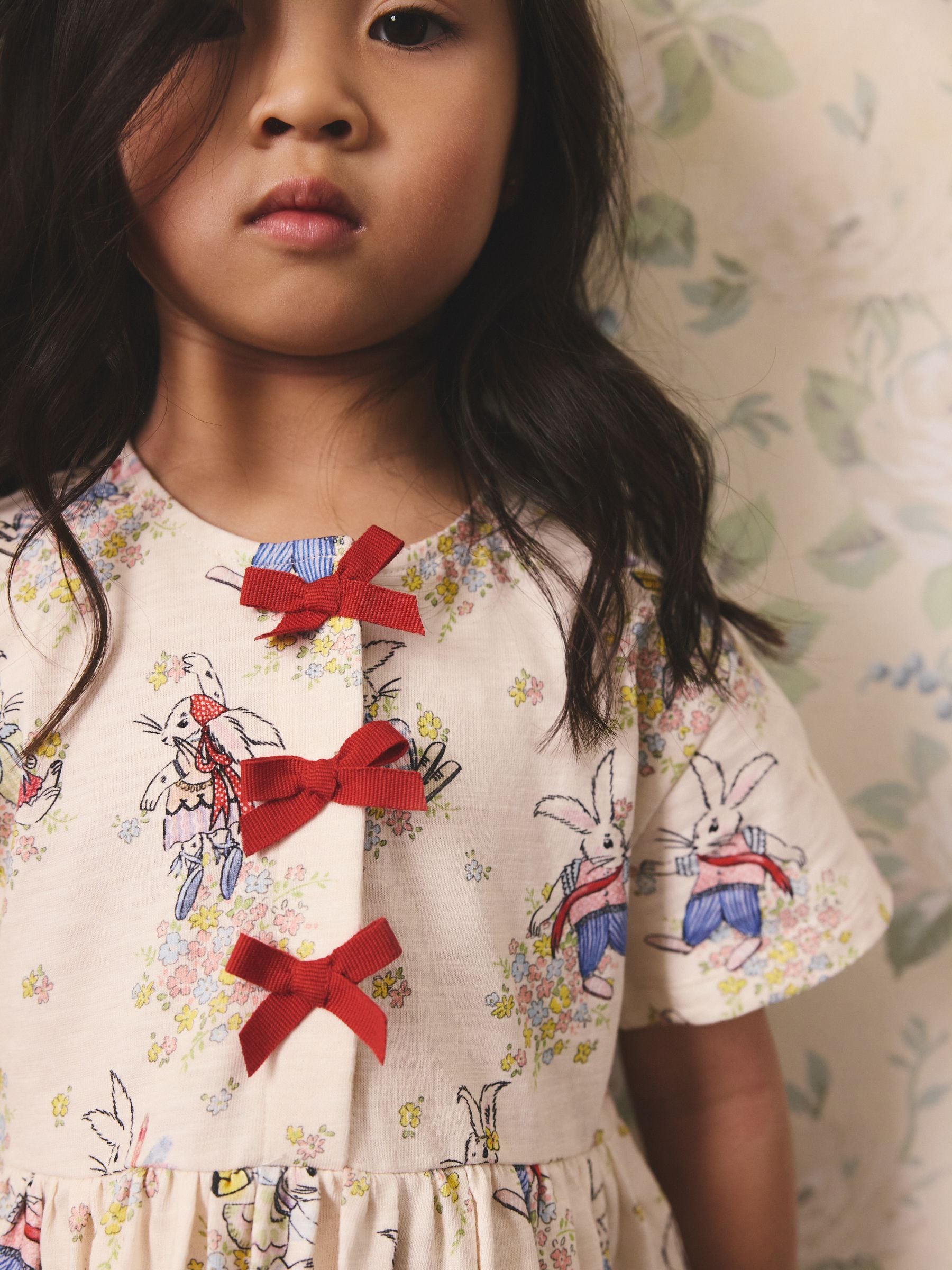 Cream Cath Kidston Bow Dress (3mths-7yrs) image 7
