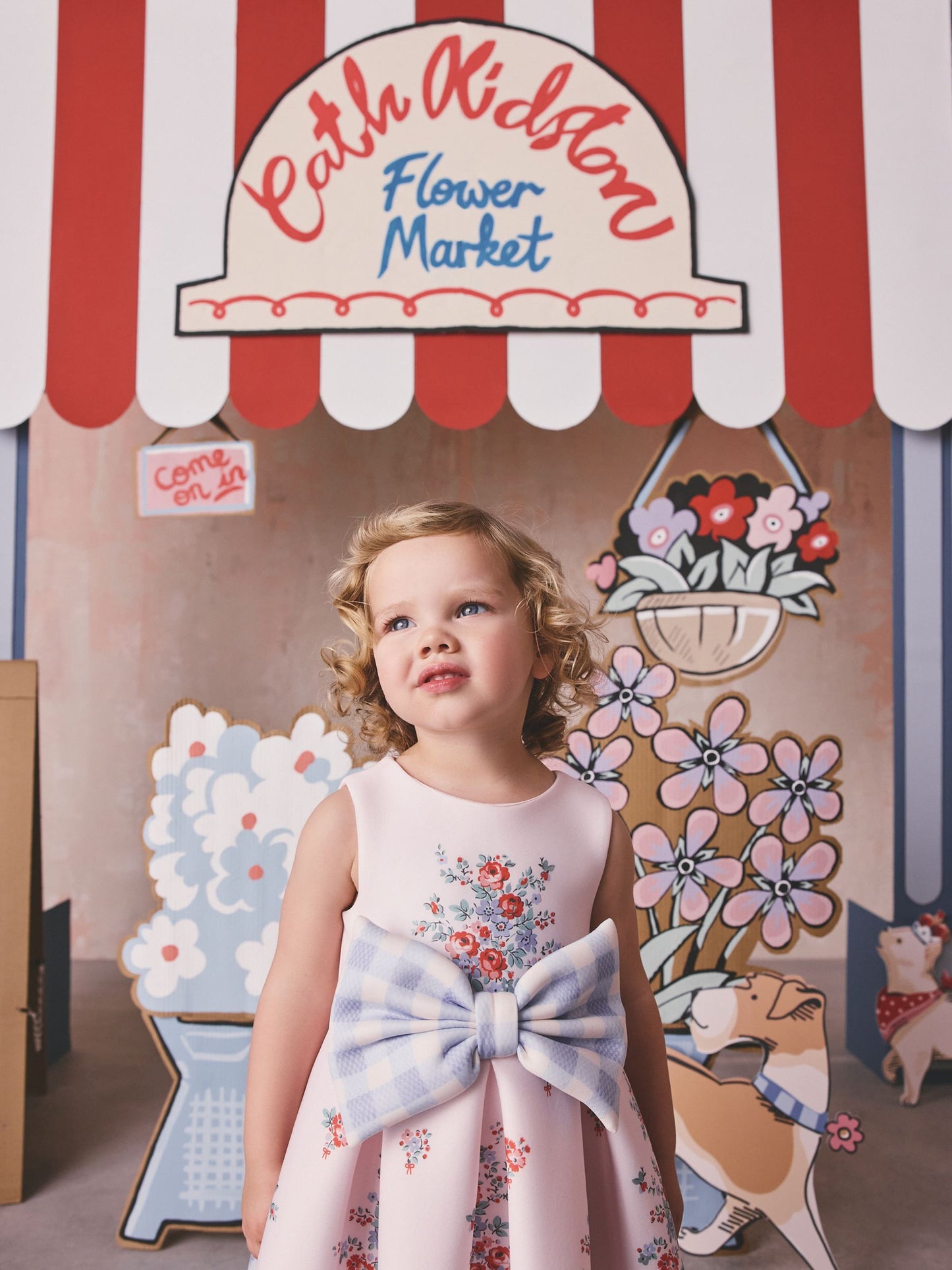 Pink Gingham Cath Kidston Scuba Bow Dress (3mths-7yrs) image 2