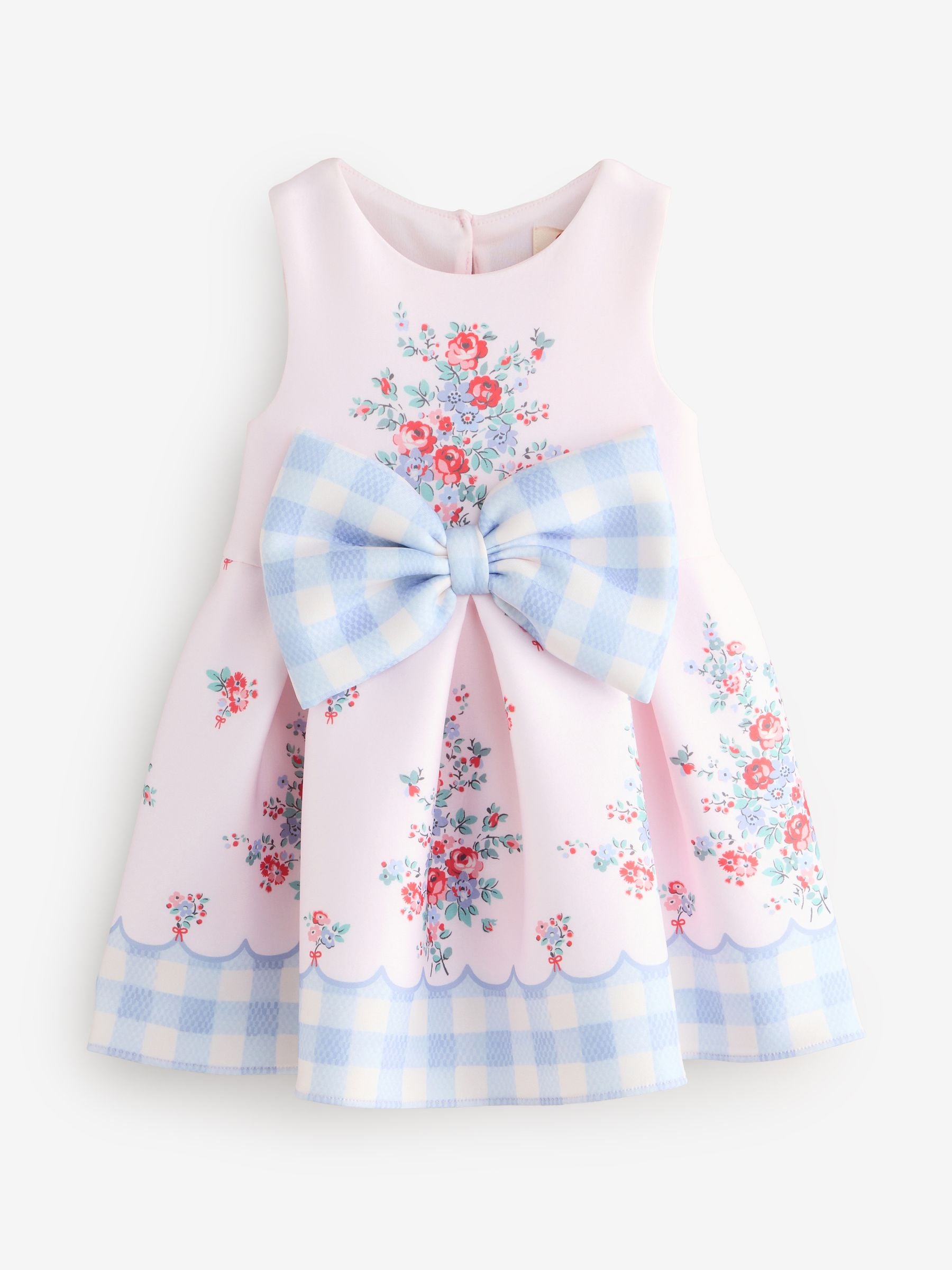 Pink Gingham Cath Kidston Scuba Bow Dress (3mths-7yrs) image 4