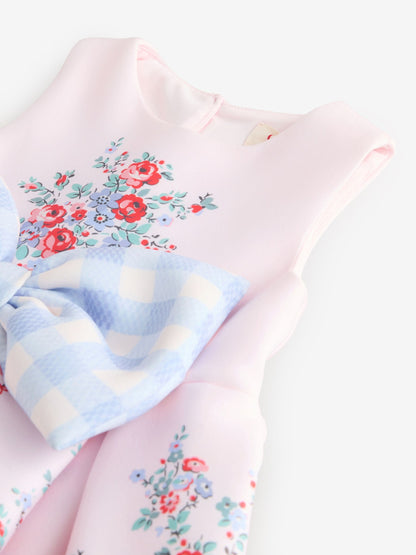 Pink Gingham Cath Kidston Scuba Bow Dress (3mths-7yrs) image 6