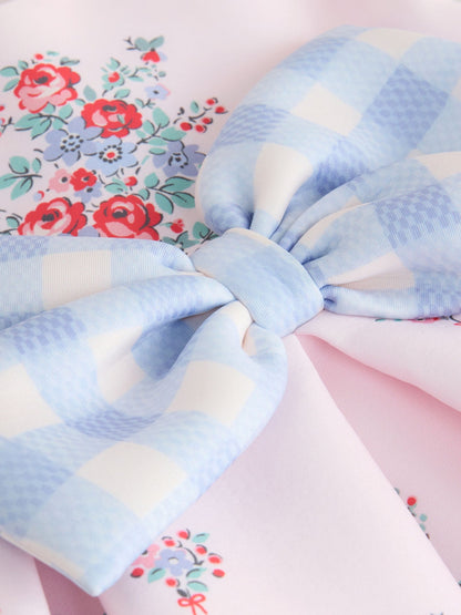 Pink Gingham Cath Kidston Scuba Bow Dress (3mths-7yrs) image 7