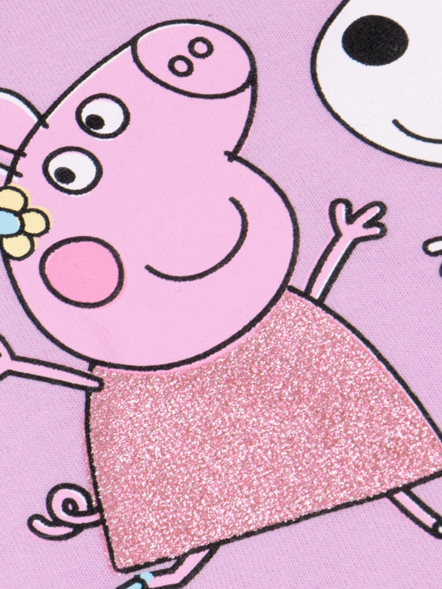 Character Purple Girls Peppa Pig Short Sleeve 100% Cotton Dress image 4