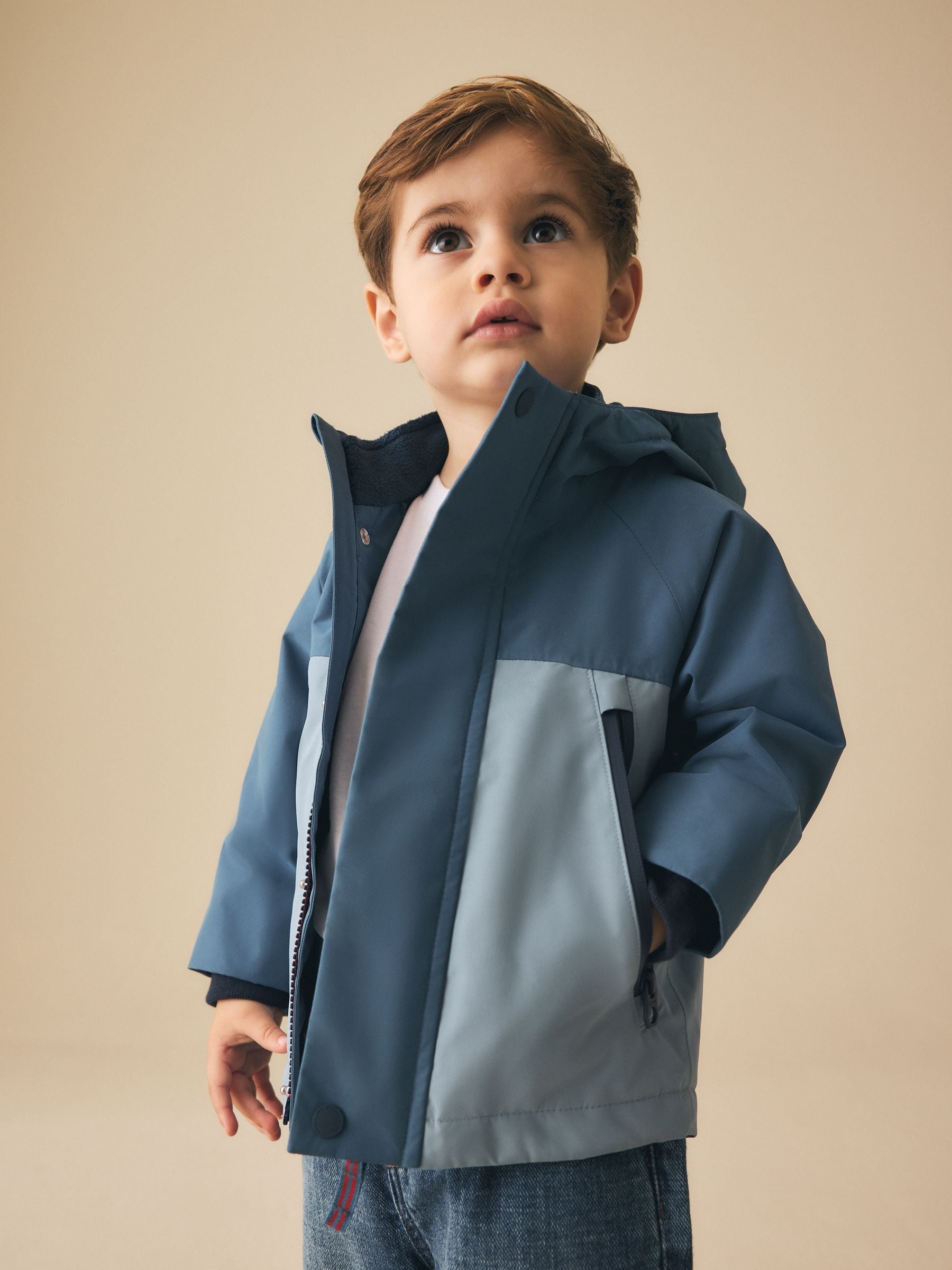 Dsiney Kidz - Light Blue Waterproof Fleece Lined Anorak (3mths-7yrs) image 1