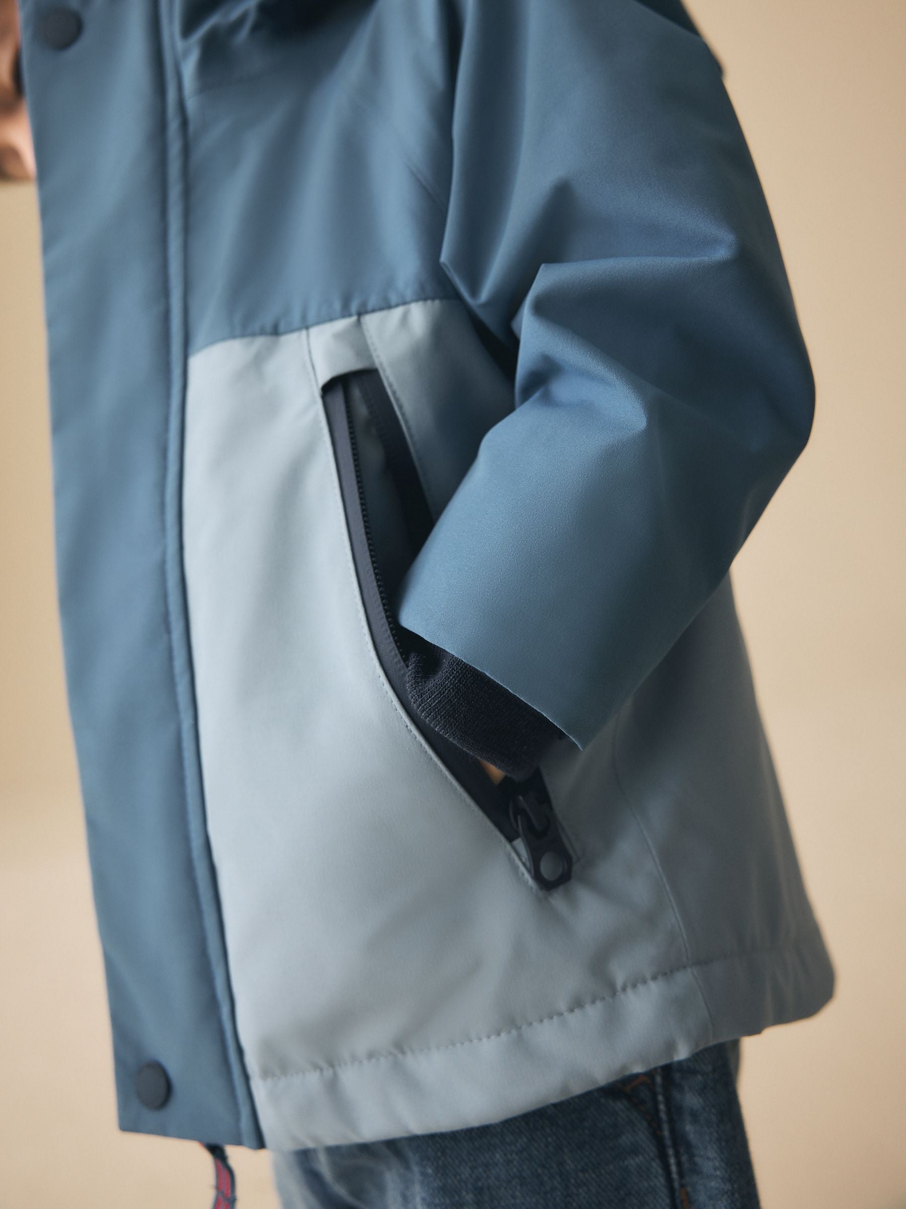 Dsiney Kidz - Light Blue Waterproof Fleece Lined Anorak (3mths-7yrs) image 5