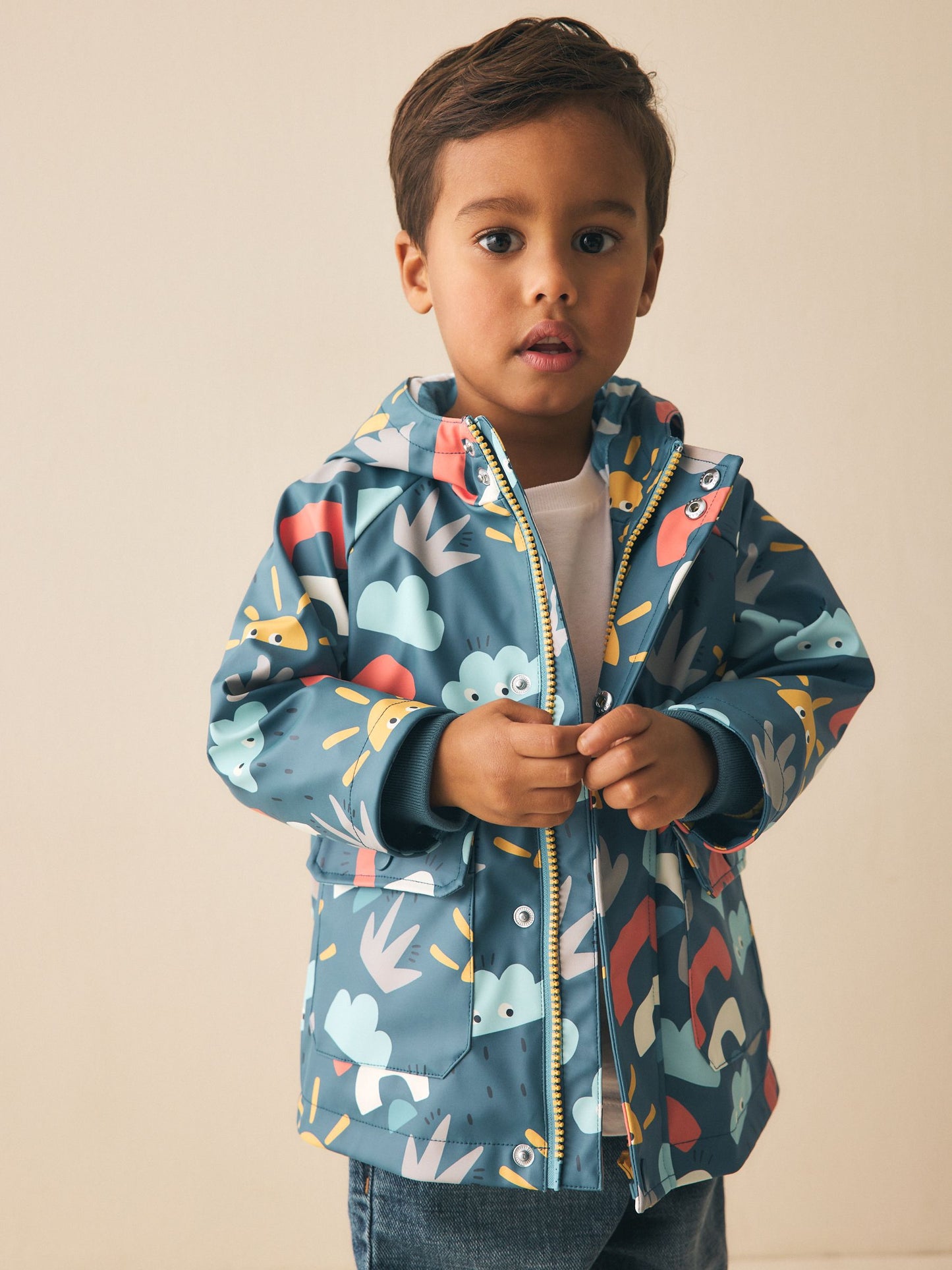 Dsiney Kidz - Navy Printed Icon Shower Resistant Coat (3mths-7yrs) image 1